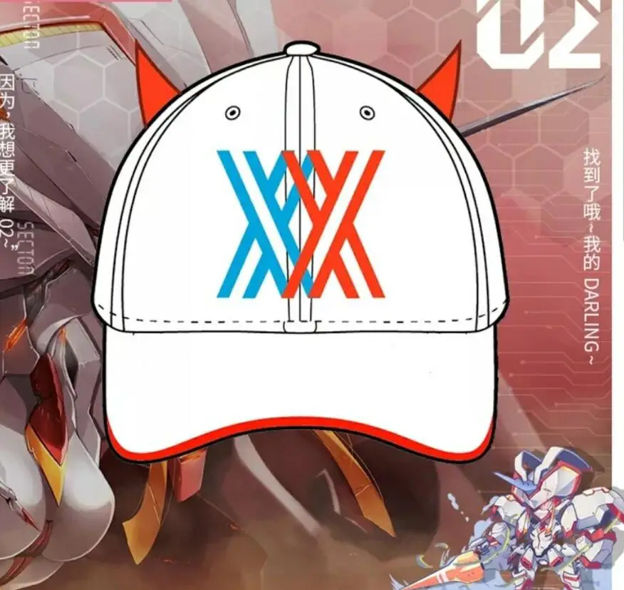DARLING in the FRANXX 02 ZERO TWO ежедневно аниме-шляпа Солнцезащитная Шляпа Унисекс ZERO TWO Мужская Женская Кепка шляпа