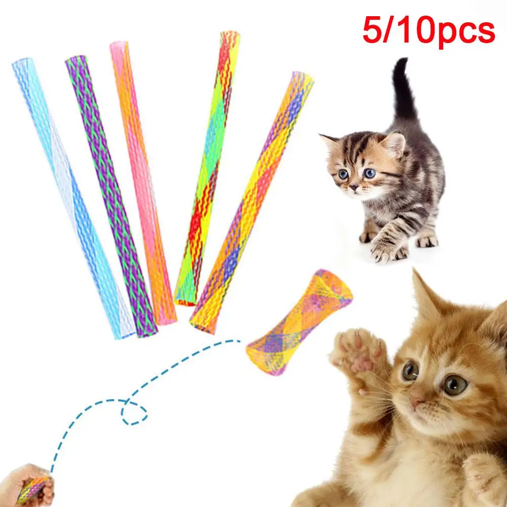 Лидер продаж! 5/10 шт для домашних животных кошки котенок Весна Дразнилка Гибкая интерактивная игра царапин игрушка для кусания