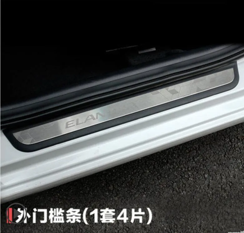 Автозапчасти Toyota Hilux Нержавеющая сталь Боковая дверь подоконник крышка/Накладка 4 шт./компл. подходит для hyundai ELANTRA- стайлинга автомобилей - Цвет: 2
