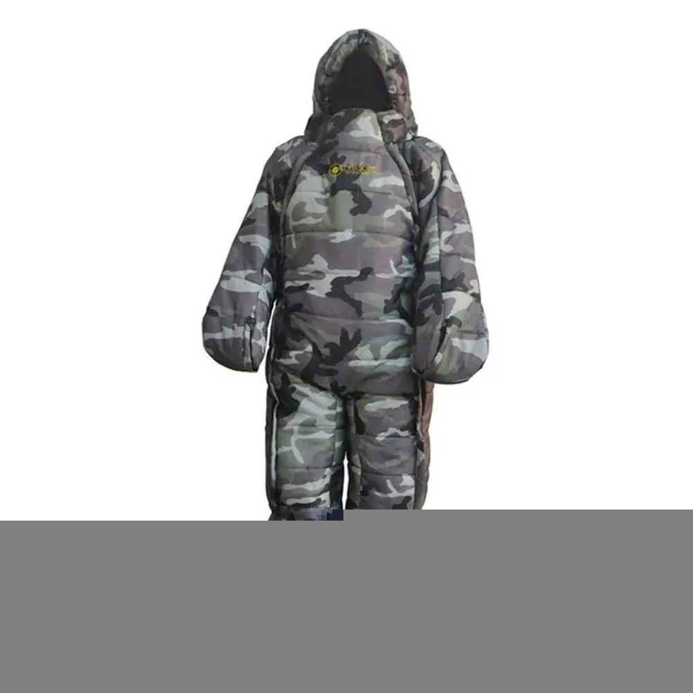 Camouflage XL Уличный спальный мешок для кемпинга, тип человеческого тела, Мумия с рукавами, ноги, руки, ленивый спальный мешок, аксессуары для путешествий - Цвет: Camouflage XL