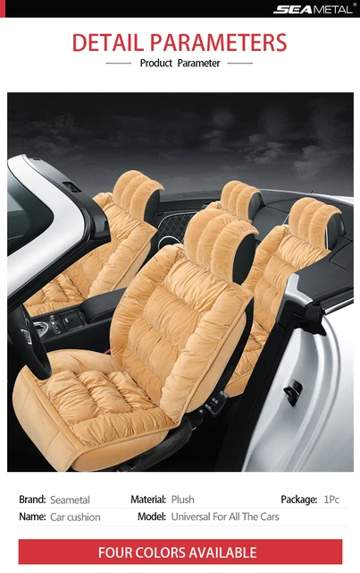 YUCVIAS Luxury Thickened Plush Car Seat Cushion Set, Winter Universal  Ultra-Soft Rabbit Fur Fuzzy Automotive Interior Seat Cover Mat (White,A)
