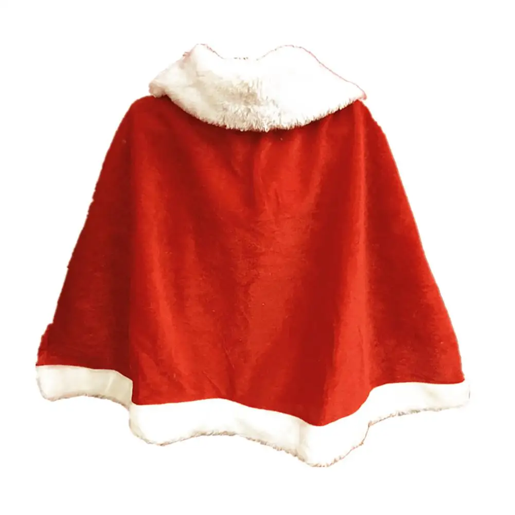 Детский Рождественский маскарадный костюм; одежда для малышей; детское платье с бантом; Красная шаль; праздничные платья; шаль; рождественское платье