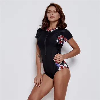 

One Piece Swimsuits Sexy Women Female Front Zipper Surfing Diving Swimwear Swimming Bathing Suit Summer Beach Body Suits