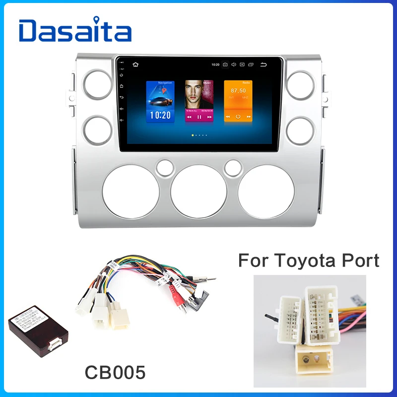 Dasaita 10," ips Экран Android 9,0 автомобильный стерео для Toyota FJ Cruiser 2007 2013 радио gps Bluetooth Autostereo - Цвет: Silver-CB005