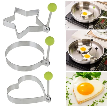 

Dropshipping Stainless Steel Fried Egg Shaper Pancake Mould Omelette Mold Frying Egg Cooking Tools Kitchen Accessories Gadget