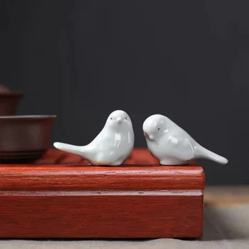 

Ceramic Ge Kiln Tea Pet Bird Elephant Chicken Ru Kiln Figurine Creative Animal Craft Flower Pot Fish Tank Decoration Ornament