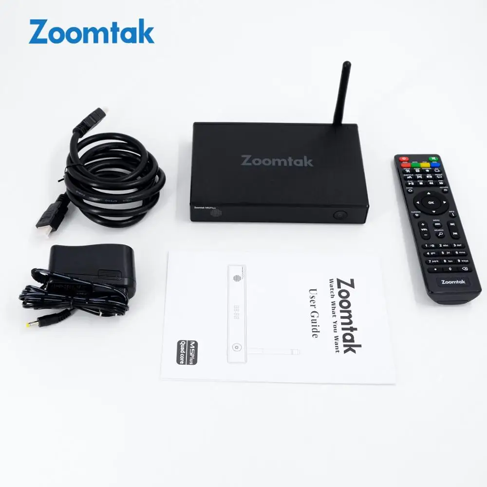 Zoomtak M5 Plus Amlogic S905X четырехъядерный 2 ГБ/16 ГБ 2,4G Wifi 1 месяц IP tv сервис потоковой передачи Android tv Box
