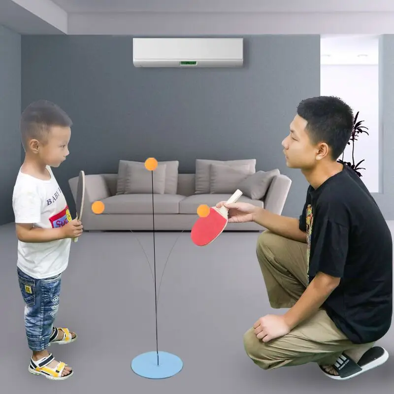 Portable Table Tennis Soft Shaft Training Machine Elasticity Kid Adult PingPong Practice Trainer Kids Games Outdoor Toys