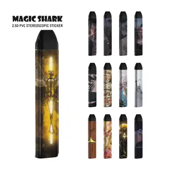 

Magic Shark 2.5D Stereo PVC God Statue of Liberty Skeleton Cross Case Wrap Film Sticker Cover for Uwell Caliburn