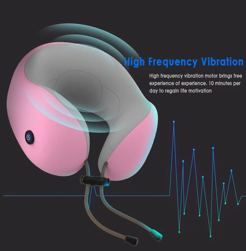 U-образный массажер для шеи подушки для путешествий подушка для воздушных судов губка памяти подушка m-типа виброразминающая Массажная подстилка подушка