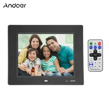 Andoer 8 ''ультратонкий HD TFT-LCD Цифровая фоторамка Будильник MP3 MP4 видеоплеер с дистанционным управлением