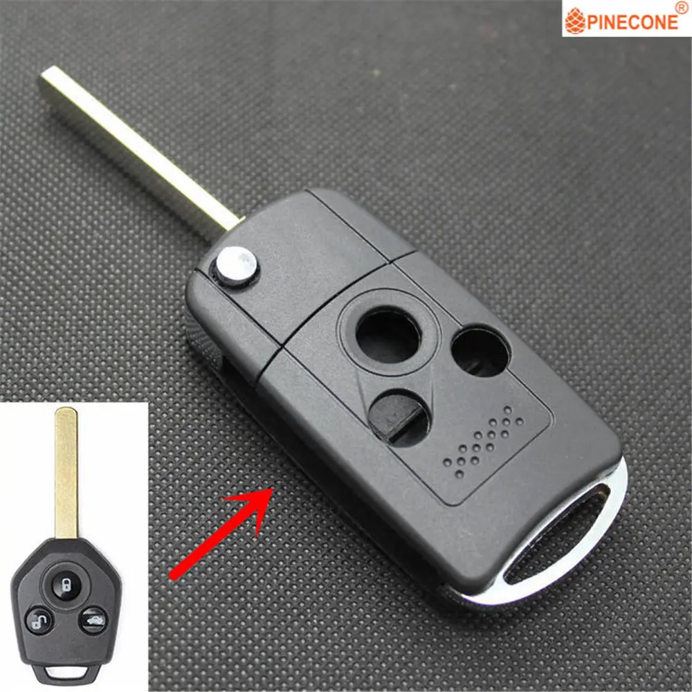 Чехол для ключей PINECONE для Subaru Forester Outback Xv Legacy Car Key 3 кнопки пустой 65 лезвие модифицированный пульт дистанционного ключа Fob Shell