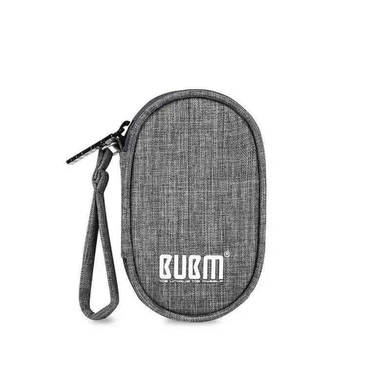 Новейший BUBM Дорожный Чехол для переноски для небольшой электроники и аксессуаров наушники/кабели сменный Кошелек Дорожная сумка - Цвет: Oval gray