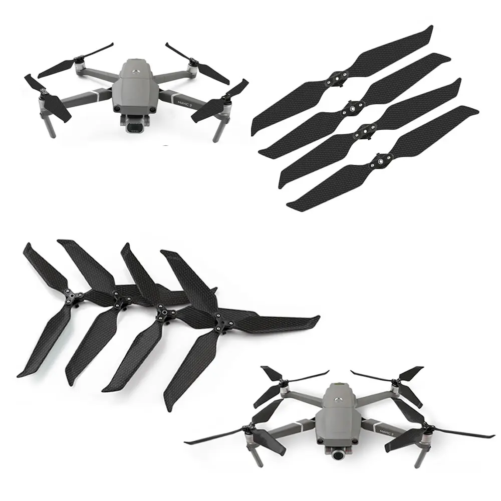 4 шт. карбоновый складной быстросъемный пропеллер 8743 для DJI Mavic 2 Pro Zoom Drone реквизит