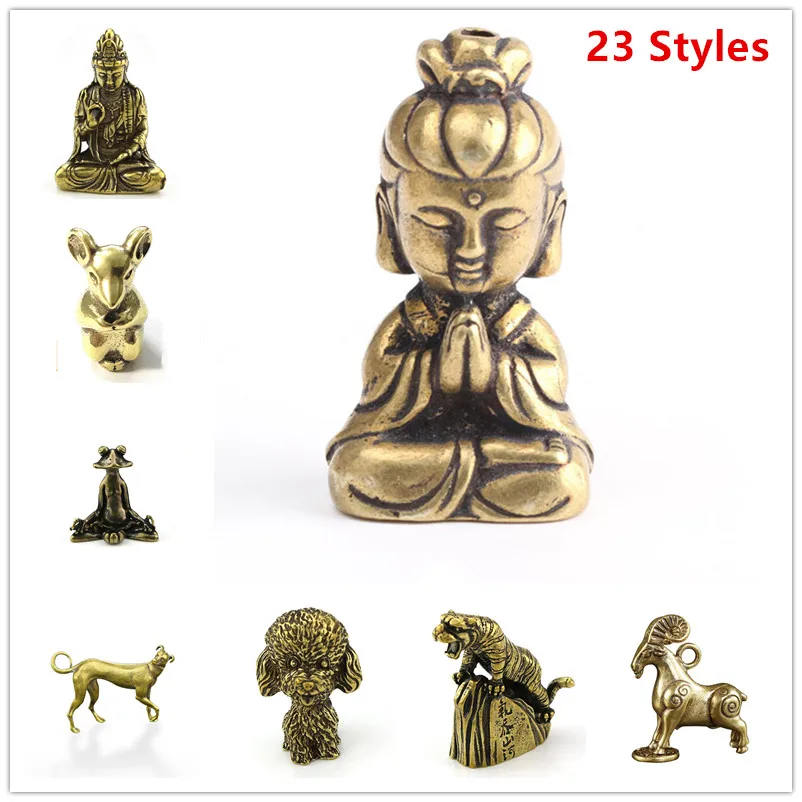 Латунная статуэтка Будды миниатюрная искусственная Статуэтка для дома и офиса