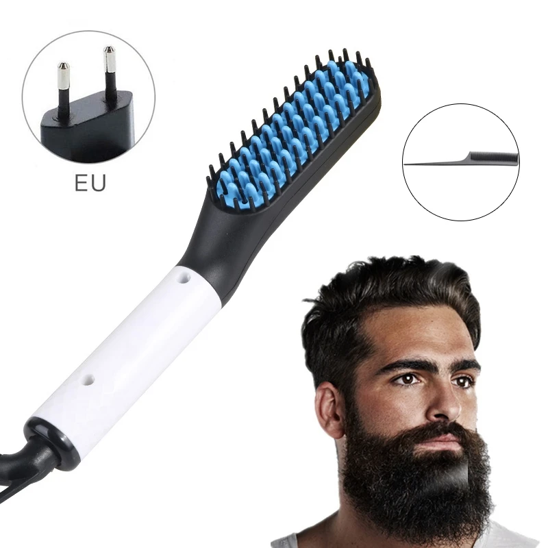 Многофункциональная Мужская расческа для выпрямления волос электрическая расческа для выпрямления бороды Автоматическая расческа для прямых волос