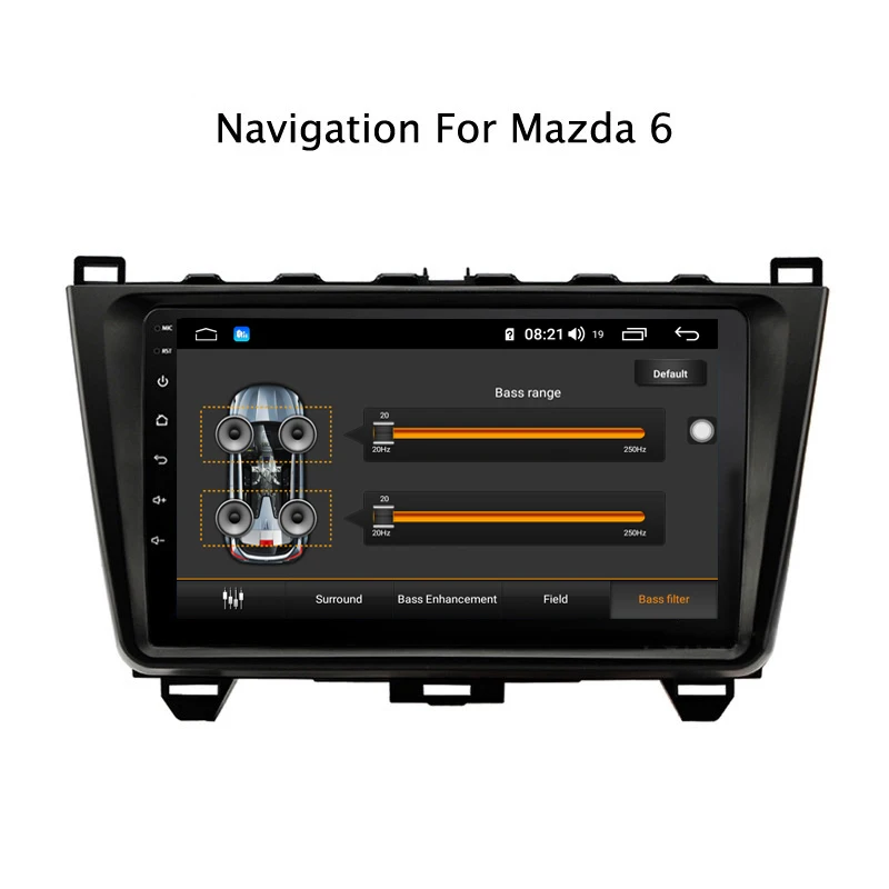 Discount Ectwodvd 9inch Andriod 8.1 Car DVD GPS For Mazda 6 Rui Wing 2008-2015 4G RAM 64G ROM CarPlay DSP 4G LTE with WIFI 6
