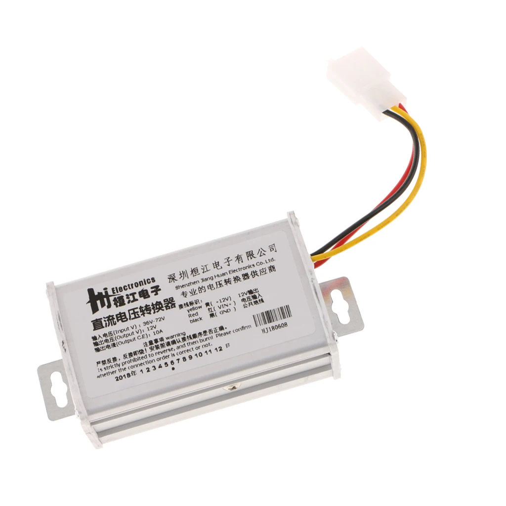 DC/DC Converter Regulator Reducer 36V-72V Step Down to DC 12V 10A 120W Waterproof Power Supply Transformer Volt Module