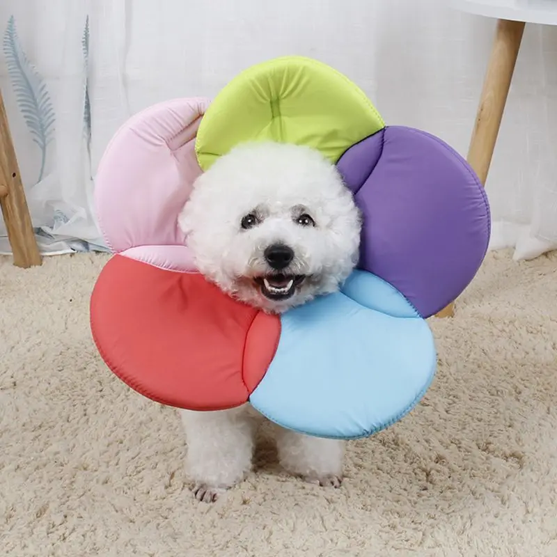 Цветочный узор Pet Recovery Cone e-ошейник кошка собака Comfortabe елизабетанский ошейник