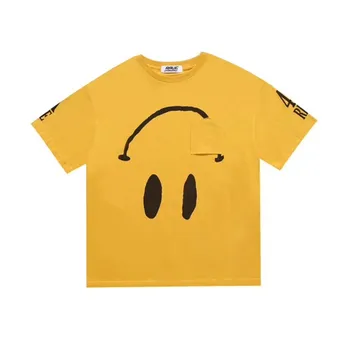 

Yellow smiley T Shirt 1:1 High Quality Summer Fashion Cotton Top Tees T-shirts