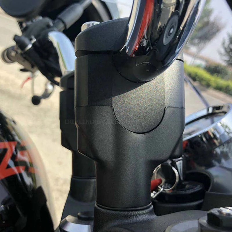 Motorcycle Handlebar Riser Mount Bracket Machining Handlebar Risers Bar Clamp Extend Adapter With Bolts (6)