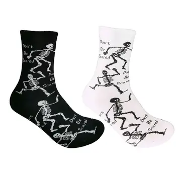 

Unisex Socks Funny Crazy Halloween Skull Pattern Sports Medium Tube M6CD