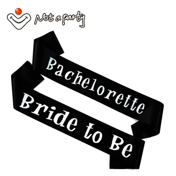 

12pcs of Wedding event Party Decoration Black Bride to Be Bachelorette Sash Hen Night event party supplies for marriage 2020 new