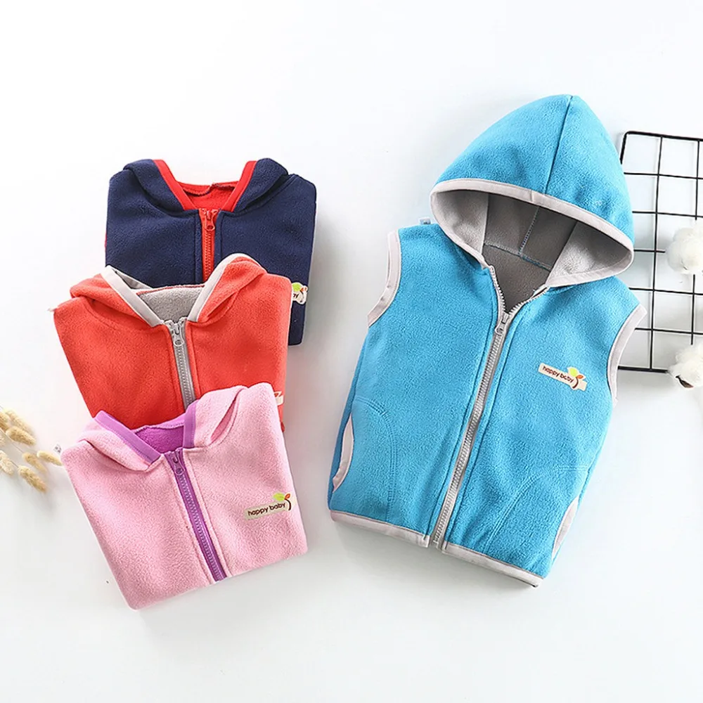 Одежда для маленьких мальчиков и девочек, водонепроницаемый и теплый жилет для альпинизма, детское теплое пальто с капюшоном без рукавов с надписью, новая одежда, жилет