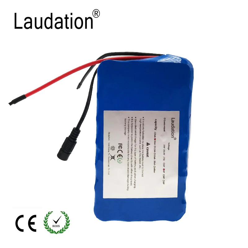 Laudation 24V 10ah Электрический велосипед литий-ионный Батарея 29.4V10000mAh 15A BMS 250W 24V 350W 18650 Батарея пакет двигатель для инвалидной коляски