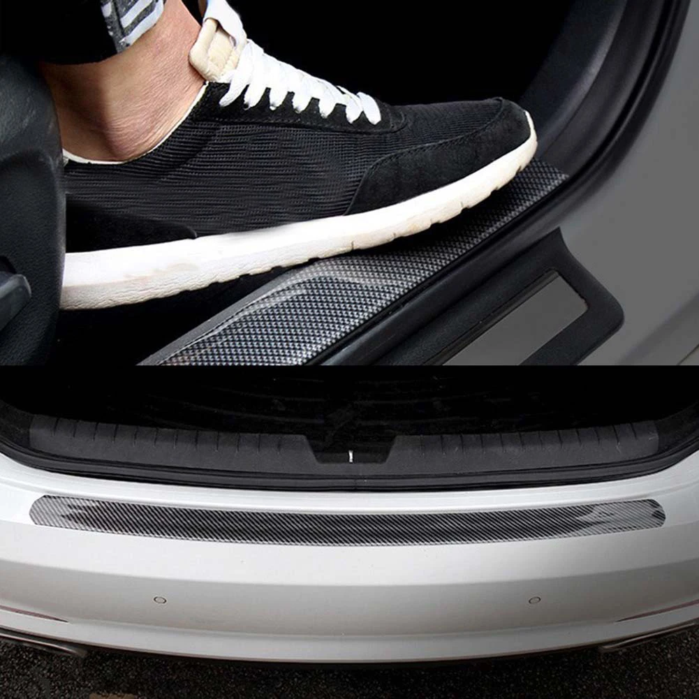 Car SUV Carbon Fiber Flexible Bumper Spoiler Door Sill Guard Strip Protector