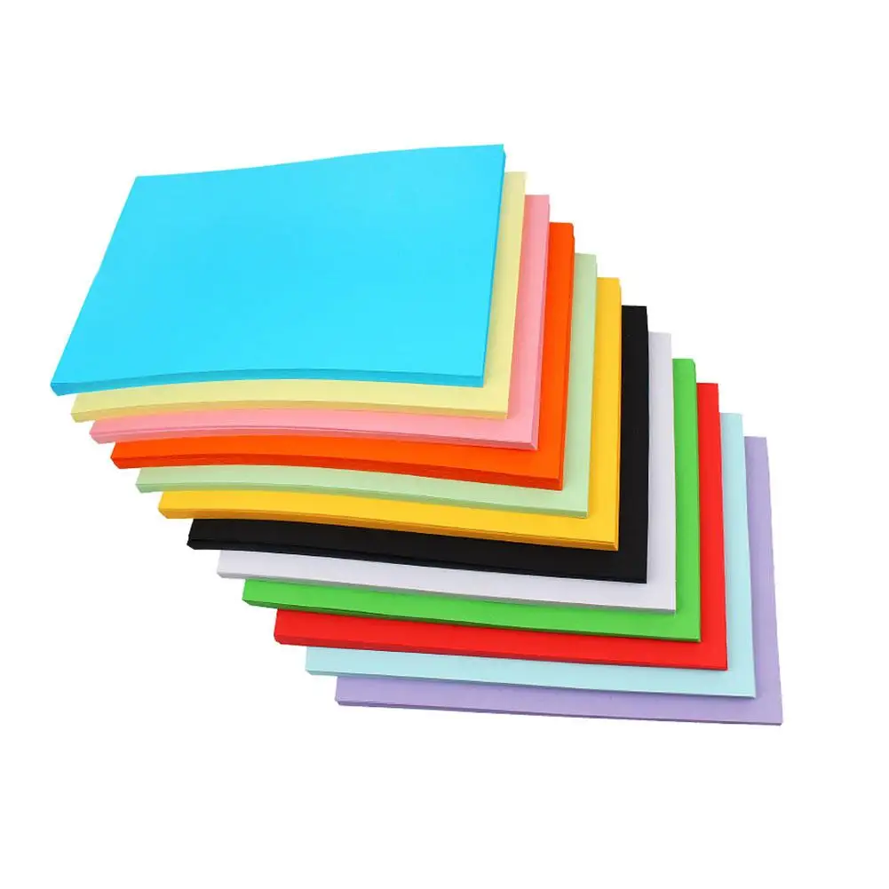Material de Escritório Pces Impressora Colorida Papel Handwork Scrapbooking Cardstock Escola 160gsm Premium Universal a4 100 4 Material escolar e de escritório