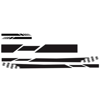 

5Pcs Car Body Decal Racing Rally Hood Sticker Rearview Mirror Cover