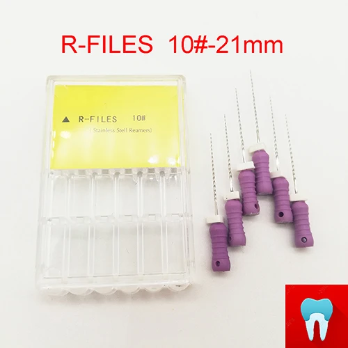 1pack(10-21mm) 60 шт. 6#-40#21 мм стоматологический ПроТейпер R файлы корневой канал стоматологические материалы Стоматологические инструменты ручное использование нержавеющая сталь R файлы - Color: 1pack(10-21mm)