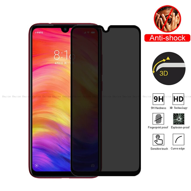 Enhanced Privacy Tempered Glass Screen Protector Film - Anti-Spy, Color 8