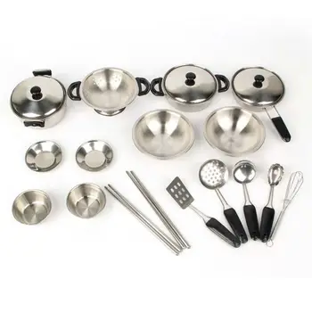 

20Pcs Mini Cookware Utensils Set Children Kitchen Cooking Pretend Roleplay Toys
