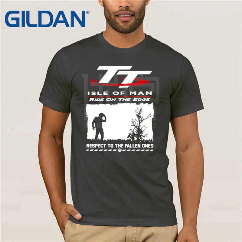 

Isle Of Man Tt (Tourist Trophy) White T-Shirt 2019 Carbon Black Mens Round Neck Short Sleeve Shirt Loose Print Coton Tee Shirt