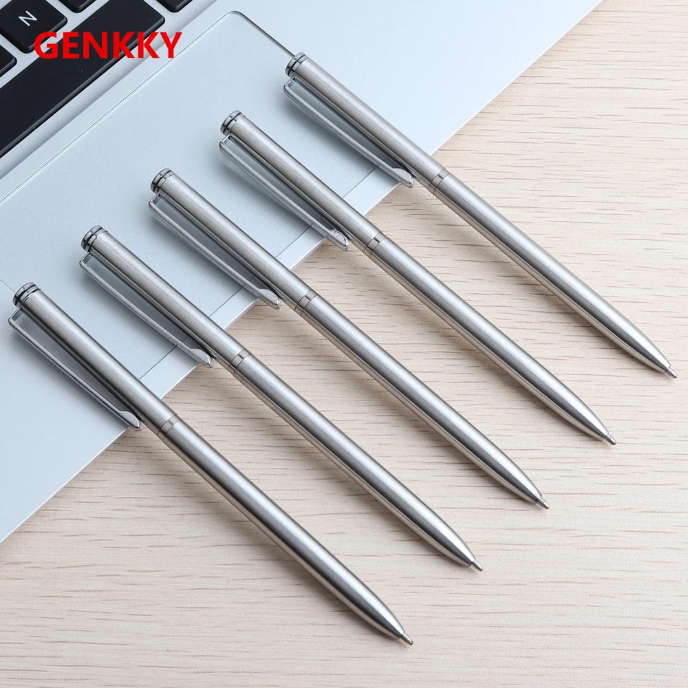 Stainless Steel Oil Pen Stationery Stainless Steel Ballpoint Pen 2