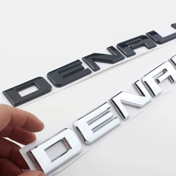 

27cm * 2.5cm ABS Electroplating DENALI Alphanumeric Car Label Car Exterior Decoration Products Suitable for Chevrolet GMC