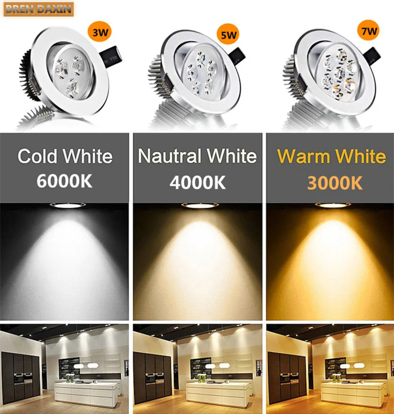 LED Downlight Dimmable LED downlight COB Shoot light 3w5w7w9w12w15w18w ultra bright LED ceiling household indoorIndoor lighting