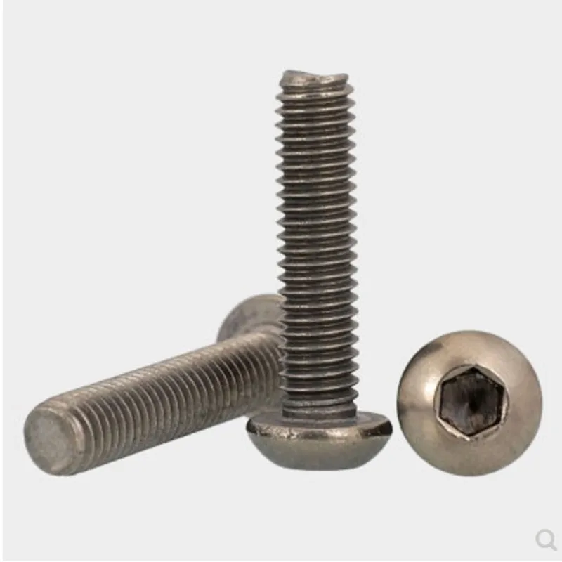 5pcs-10pcs iso7380 m2 m2.5 m3 m4 m5 m6 TA2 티타늄 육각 소켓 단추 머리 나사 볼트