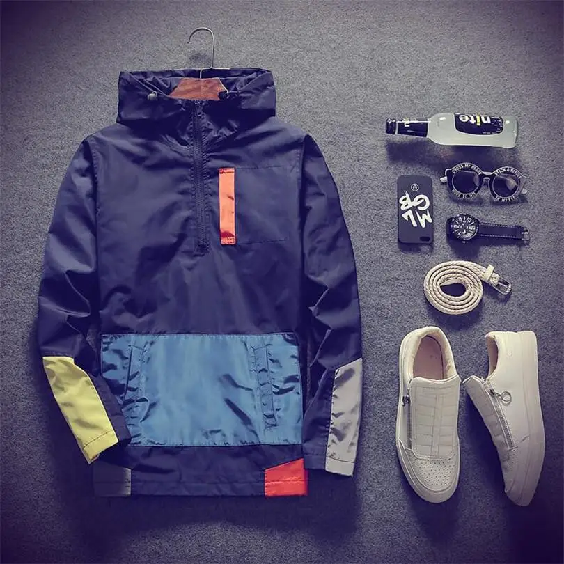 

New 2019 Casual Men's Jackets Waterproof Spring Hooded Coats Men Outerwear Casual Brand Male Clothing Plus Size M-5XL