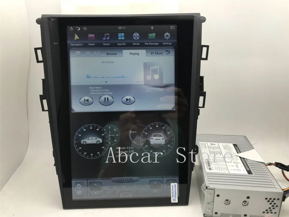 12,1 ''Tesla стиль Android 8,1 автомобильный dvd-плеер gps навигация для Ford Mondeo Fusion MK5 2013- стерео радио авто руководство AC