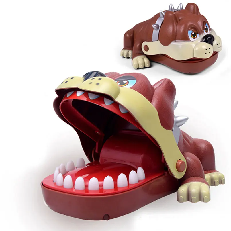 Pet Lucky Dog Bite Finger Teeth Gags Toys Funny Family Party Game Kids Adults Laughter Sound