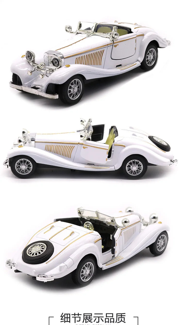 1:28 масштаб металлического сплава Модель автомобиля Diecasts 500K Классический выдвижной назад 1936 модель автомобиля игрушки для детей подарок
