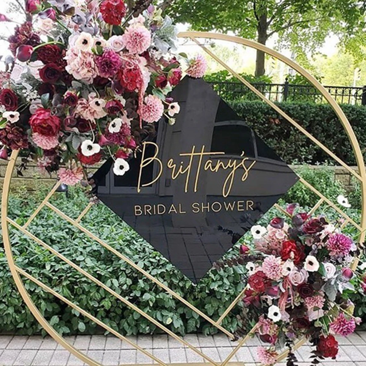 

Top Ranking Wedding Supplies Gold Wedding Stage Decorations Back Drop AB0922