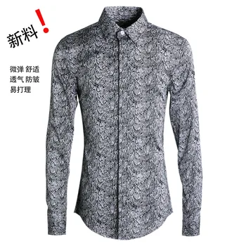 

Python Pattern Printing Shirt Male Cloth Element Brand Men's Wear Trend Men Shirt