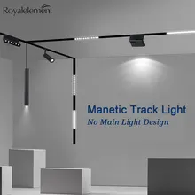 Magnetic Fixture 1M Track Rail Connectors Ceiling Recessed Suspended LED Track Lighting Magnet Mount Lights Rail Strip Holder