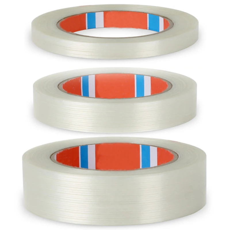 1pc 50M 5/10/15mm Strong Glass Fiber Tape Transparent Striped Single Side Adhesive | Обустройство дома
