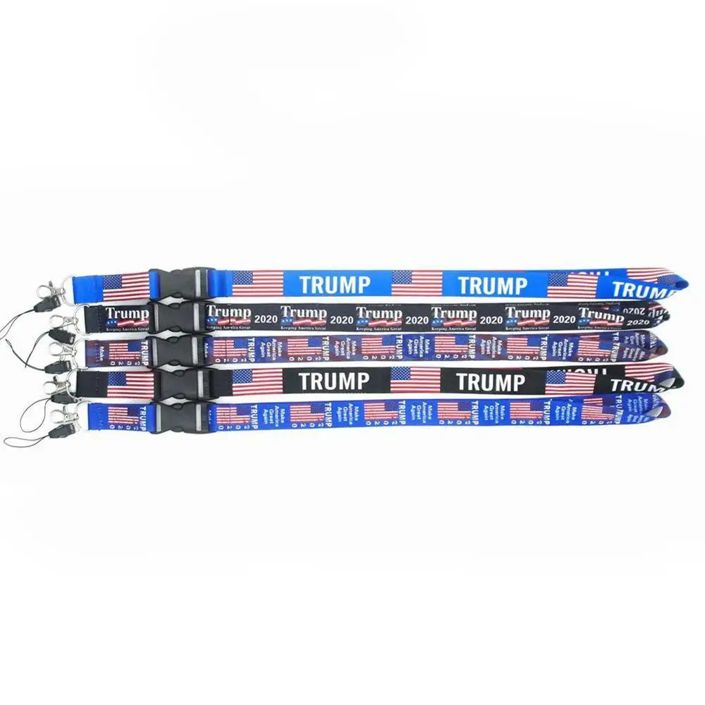 1 шт. ремешок TRUMP для ключей США флаг шейный ID телефон Lanyards значок мобильный карта