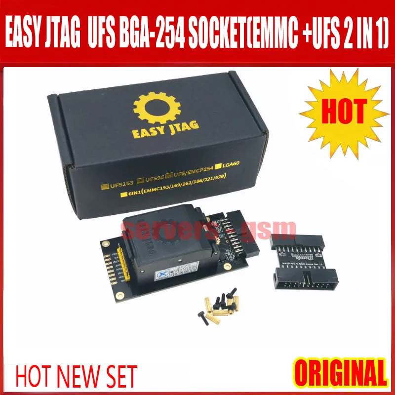 2021 nuevo ORIGINAL fácil-Jtag UFS BGA-254 Socket / EMMC 254 con adaptador JTAG fácil más trabajo de caja